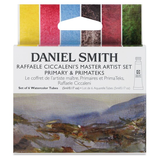 Daniel Smith; Daniel Smith Extra Fine Watercolor - Set of 6, Raffaele Ciccaleni's Master Artist Set II Primary and PrimaTek, 5 ml Tubes; Category:Watercolor Tube Sets; Image:1